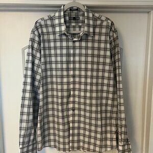 Express Dress Shirt - Grey/White Checkered - XL (17-17½) Modern Fit